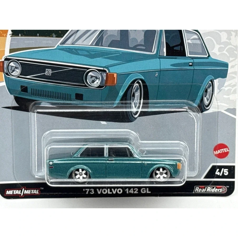 Hot AutoStrasse '73 Wheels Volvo 142 GL Die cast Car Teal Metal Real